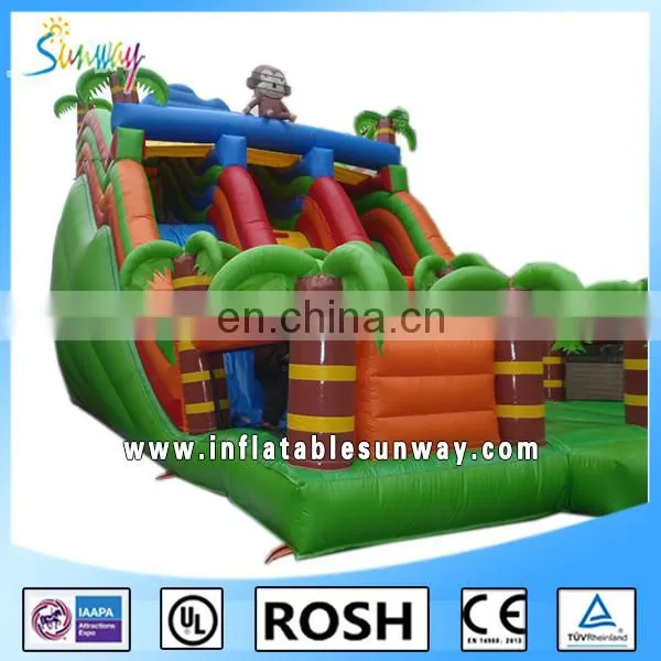 SUNWAY Inflatables Water Slides,corkscrew Inflatable Pool Slide for Sale,2016 Pvc Inflatable Slide