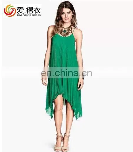 New Fashion Chiffon Pure Color Dress Www Sex Ladies Com Pleated Dresses photo-3