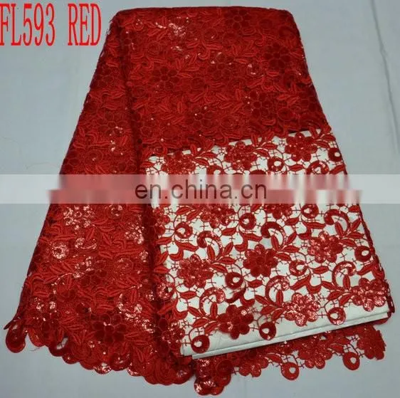 High Quality Wholesale/retail Lace Fabric/best Price African Cord Guipure Embroidery Lace(FL593)in Stock/sales Well photo-4
