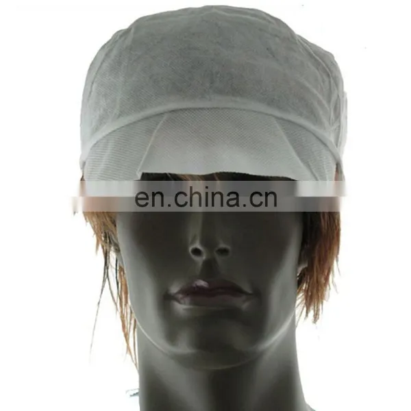 Non Woven Disposable PP Snood Cap With Peak and Hairnet photo-3