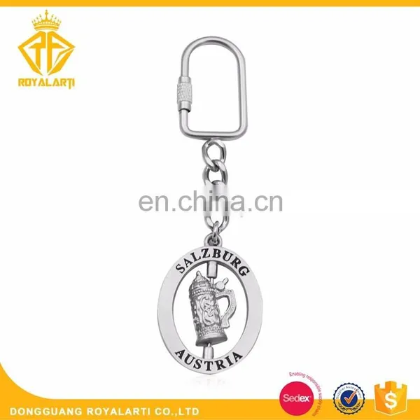 3D Gold Zinc Alloy Safety Keychain for Service Unit photo-3