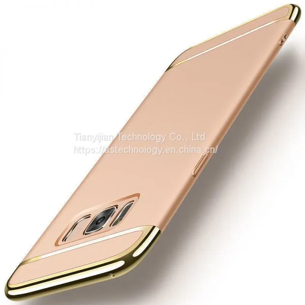3 In 1 Gold Plating Matte Hard PC Phone Case Cover For Samsung Galaxy S6 S7 S8 photo-2