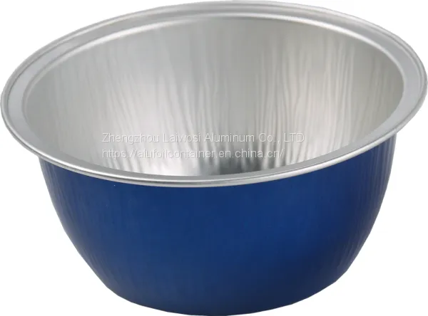 Wholesale Colorful Round Smooth Wall Aluminum Foil Bowl photo-5