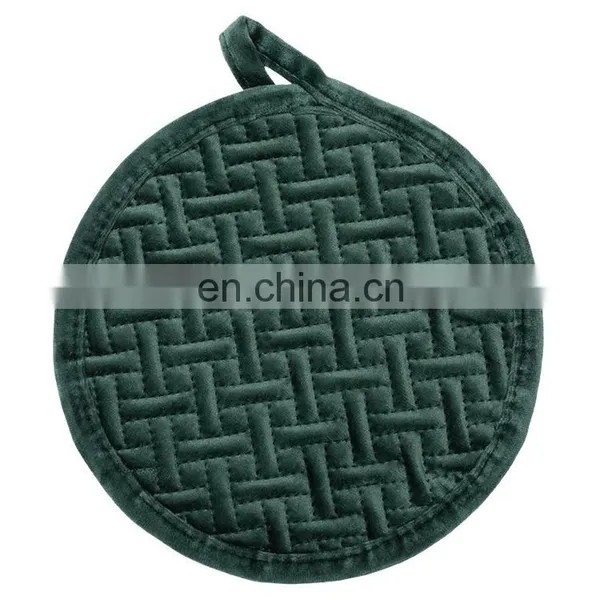 100% Polyester Kitchen Hot Pad Heat Resistant Coaster Potholder for Cooking Pot Holder photo-3
