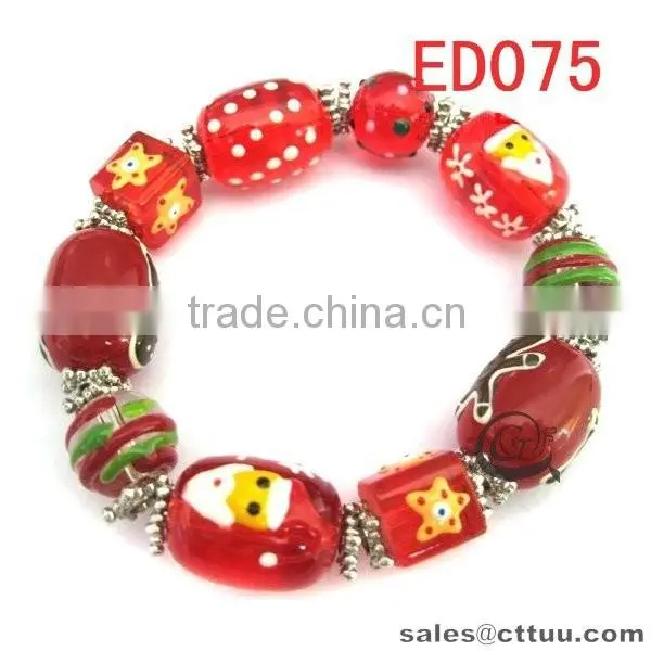 Cheap Christmas Gift Glass Bead Bracelet for Child photo-4