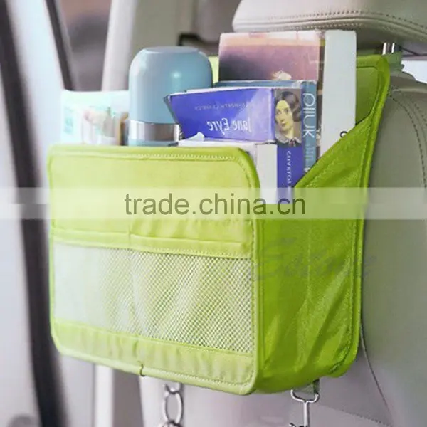 Green Car Seat Back Multifunction Travel Pocket Storage Bag Hanger Holder Organizer photo-3
