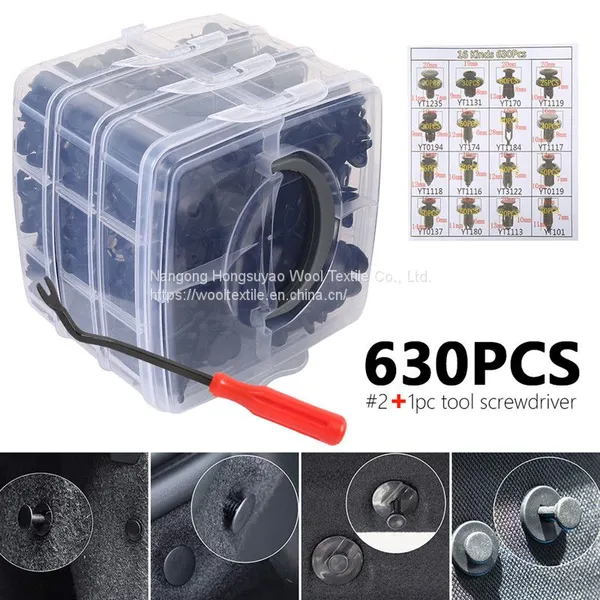 PVC 630Pcs Custom Auto Car Plastic Clips Push Type Rivet Retainer Fastener Bumper photo-5