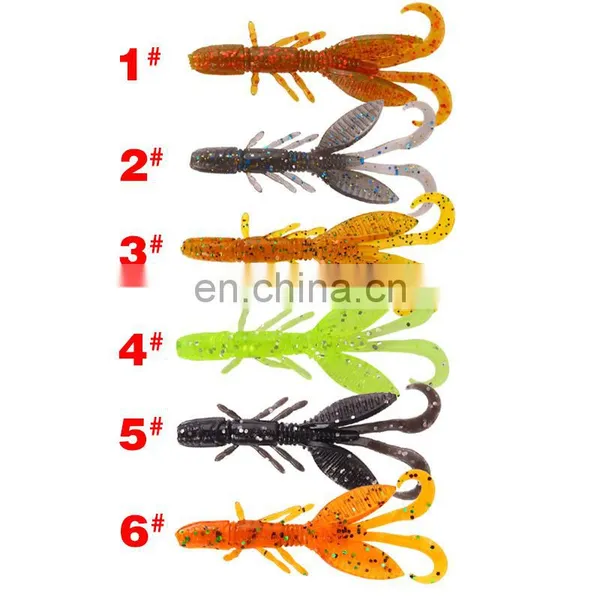 Bag of Crystal Simulation Soft Shrimp 12 Pcs/bagluya Bait Soft Insect Bait Hot Sale 5.5cm/1.4g Squid Lures Pike Lures VIB Lures photo-3