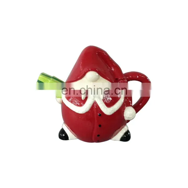 New Factory Custom Hand Painted Santa Claus Ceramic Christmas Tea Pot