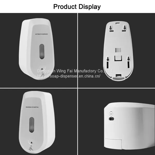 Commercial Refillable 500ml Plastic Automatic Wall-mount Sanitizer Liquid Spray Soap Dispenser photo-4