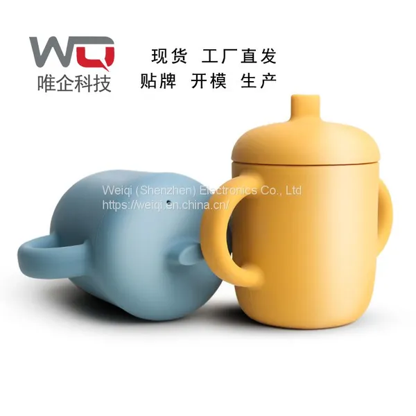 Производитель Weiqi детский силиконовый чашечка с крышкой для питания детей