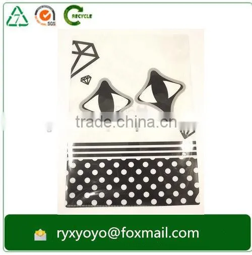 Carton Printed a4 Size L Shape Plastic File Folder for Promotion Gift photo-3