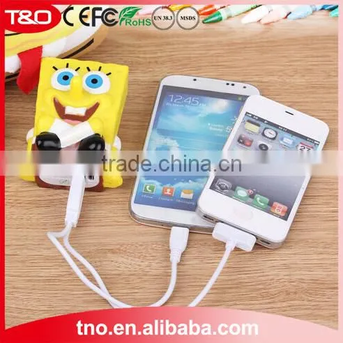 Cartoon Spongebob Portable Usb Charger 2600mAh Rechargeable Battery Li-ion photo-3