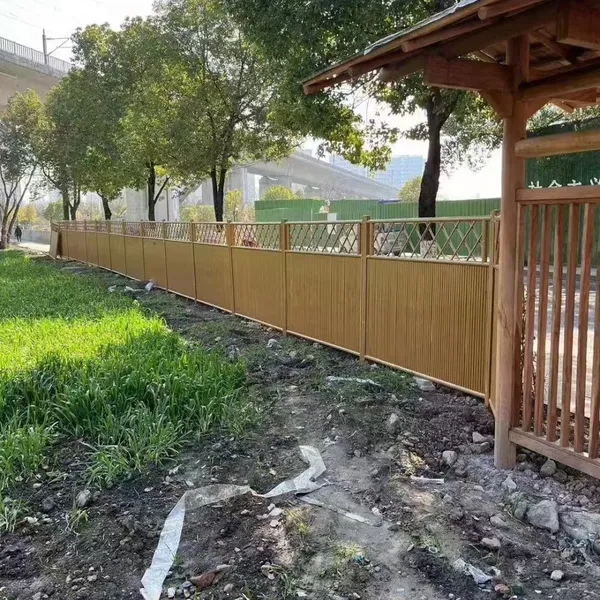 Popular Design Imitation Bamboo Guardrail for Garden and Outdoor Fencing photo-4
