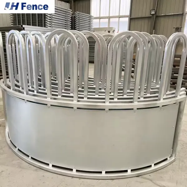 Custom Design Hot Dipped Galvanized Cattle Hay Round Bale Feeder Horse Feeder for Livestock photo-3