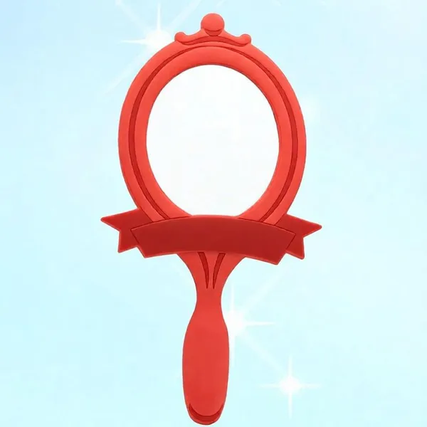 Custom Cartoon PVC or Silicone Hooks Silicone Handheld Mirrors High-Definition Glass Hand Mirror and Durable Soft PVC Mirror