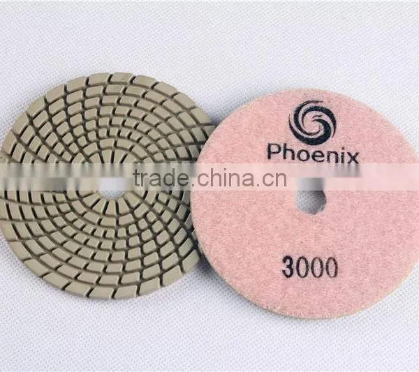 High Quality 100mm Swirl Wet Polishing Pads for Marble With 4.00mm photo-3
