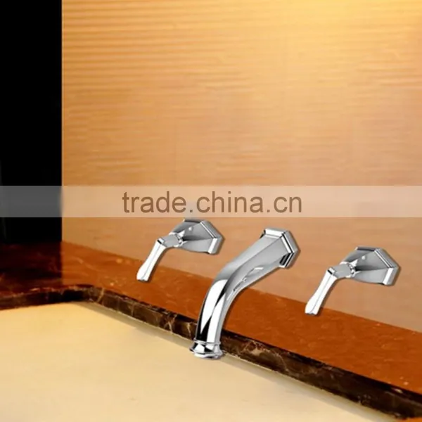 Luxury High Quality Deck Mounted Double Handle Brass Faucet BNF595 photo-5
