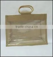 Jute Bags With Cyan Handle
