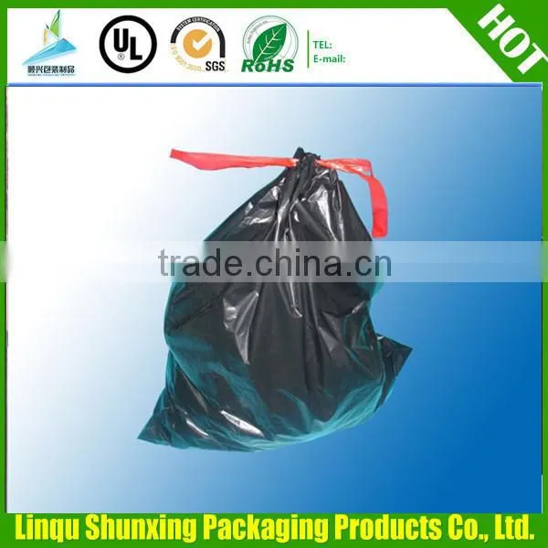 Heavy Duty Black Garbage Bag / Drawstring Garbage Bag / on Roll Trash Bag photo-2