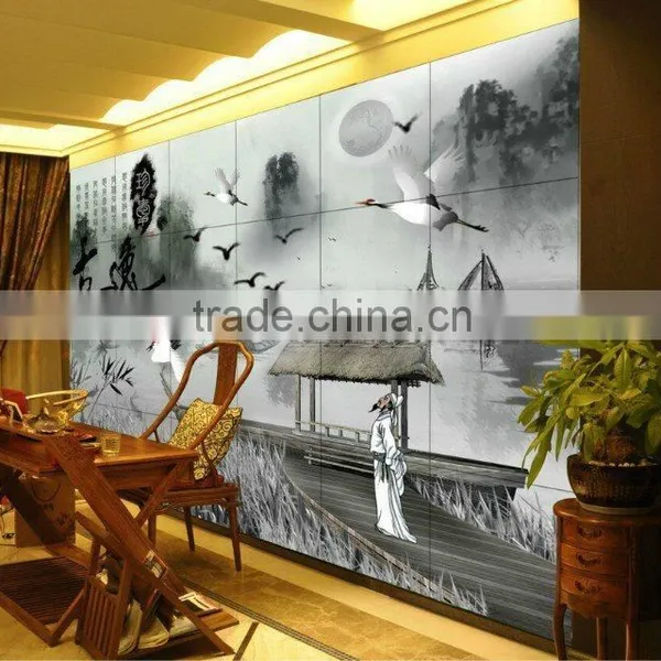 Customized Design Wonderful Printing For Glass High Quality TV Background Glass Wall photo-6