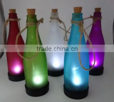 Solar Powered Bottle Light Hanging Patio Lamp Flame Effect Garden Yard Hanging Lamp photo-2