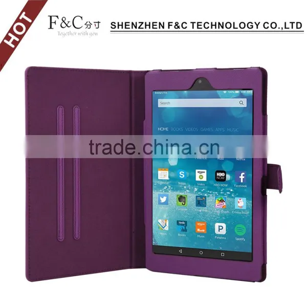 2015 Hot Selling pu Leather Rotation Case for Amazon Kindle Fire HD 8'' Book Style With Different Angel photo-2