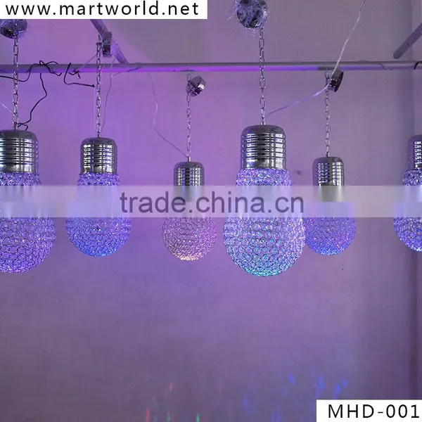 New Design LED RGB Lighting Crystal Bulb,crystal Bulb Shape Chandelier, Crystal Chandelier for Wedding Decoration(MHD-001) photo-3