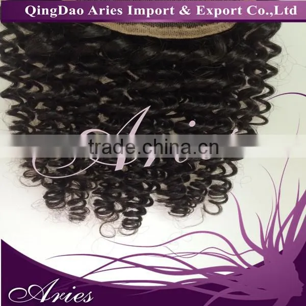 New Arrival Brazilian Virgin Hair Lace Closure , Virgin Brazilian Loose Wave Spiral Curly Closure photo-3