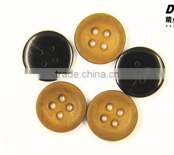 Horn Buttons 4 Hole Fire-polishing New Designs for Clothing photo-3