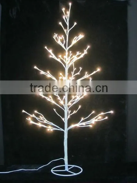 X'mas Tree Lights w White Irisdescent Glitter