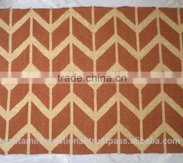 Modern Wool Jute Kilim Rugs