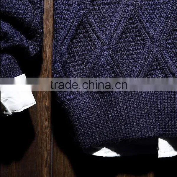 Fashion Leisure European Style Men's Long-sleeved Sweater for Cream Colored Cotton Sweaters photo-6