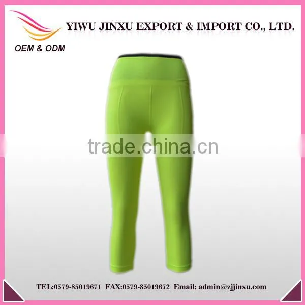 2015 New Model Seamless Women Sports Knee Length Leggings Yoga Pants