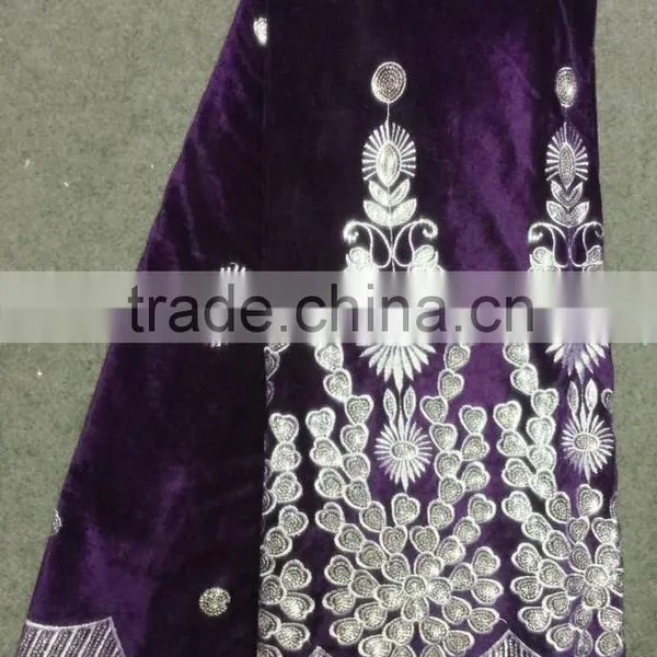 Fashion Pink Sequins Women Raw Silk Velvet Burnout Silk Velvet Fabric photo-6
