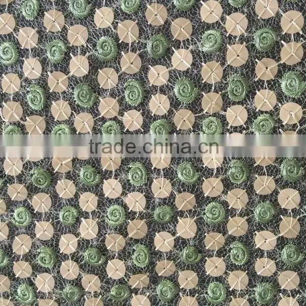 Multicoloured Fancy Floral Embroidery Fabric photo-2