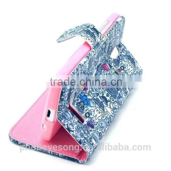 Customized Printing Leather Mobile Phone Case For HTC DESIRE 500 photo-2