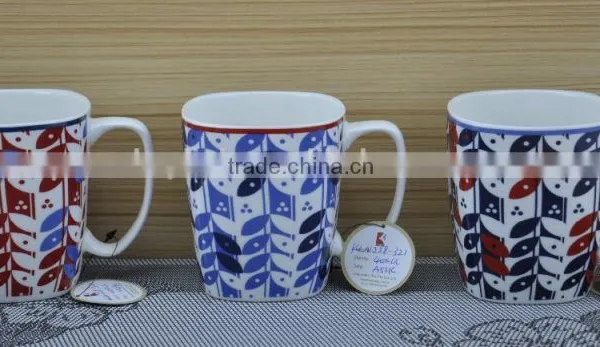 11OZ Palace Flowers Decal Printed Coffee Cups, Shiny Surface New Bone China Mug, KL5004-351 photo-4
