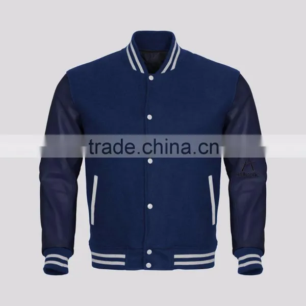 Man Wool Varsity Winter Jacket Coat