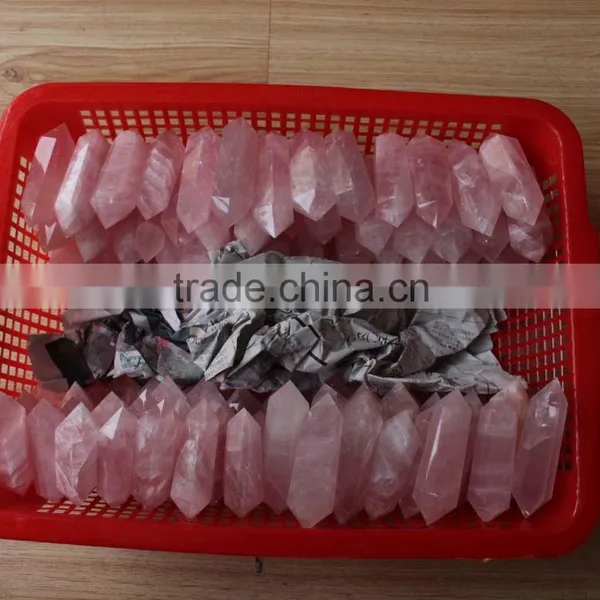 Pink Color Natural Polished Rose Quartz Stone Crystal Points photo-4