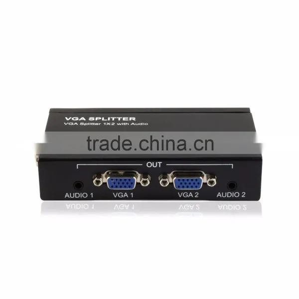China VGA Splitter 2 Outputs 1 Inout 1X2 With 3.5mm Stereo Audio photo-4