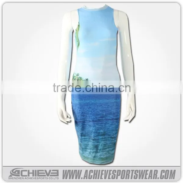 New Design Beach Dress Sexy Casual Beach Jersey Dress