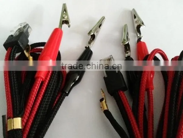 Nylon Cables With Alligator Clips to RJ11 6P6C Connector Test Replacement Cord photo-5