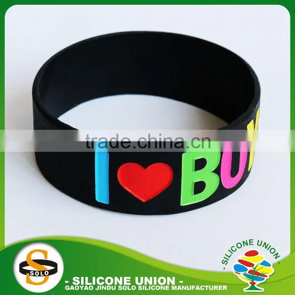 Christmas Hot Sell Silicone Bracelet Colored Silicone Bracelets