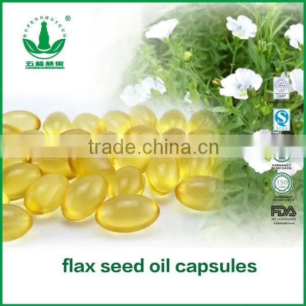 GMP Factory Wholesales Premium Quality 500mg Omega 3 Flax Seed Oil Capsules