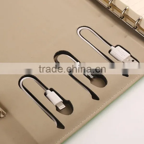 Shenzhen Wholesale Christmas Gift Items PU Notebook With Power Bank photo-5