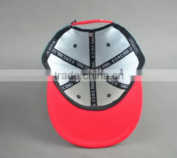 Custom 100% Cotton Twill 6-panel Hats Snapback Cap With 3D Embroidery photo-6
