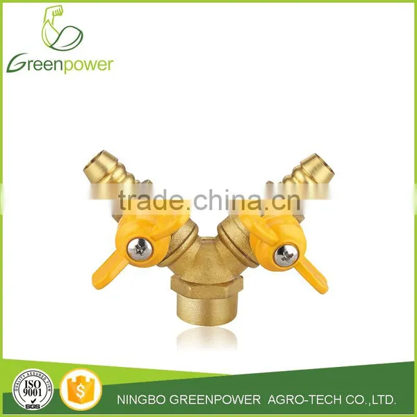 Double-fork Femal Thread Brass Gas Valve