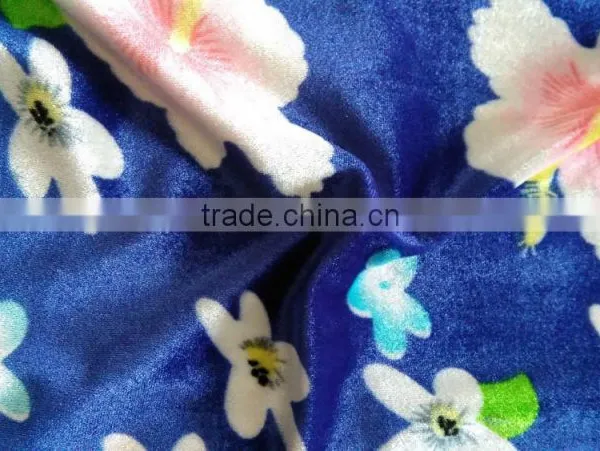 Polyester Spandex Korean Velvet Fabric for Garments
