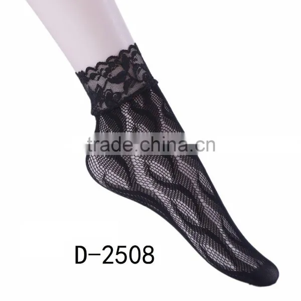 Hot Sale Customized Gorgeous Patterns Girls Fishnet Socks